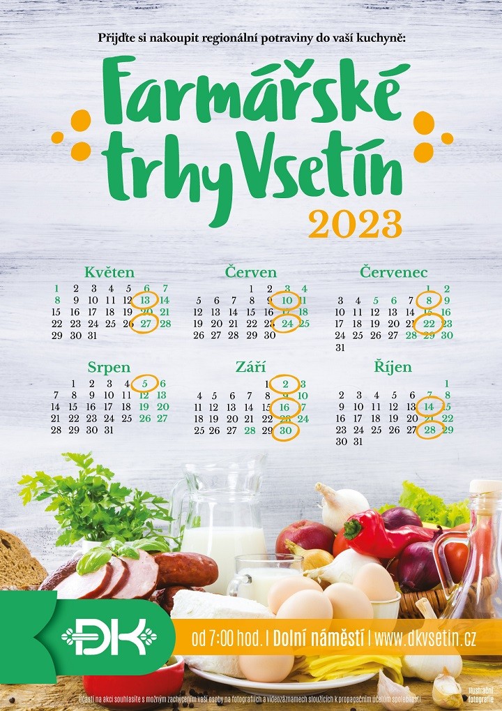 Farmářské trhy - kalendář