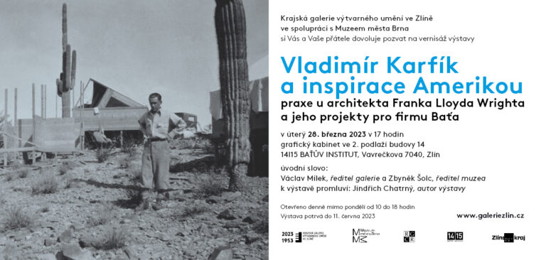 Pozvánka na výstavu Vladimír Karfík_KGVU