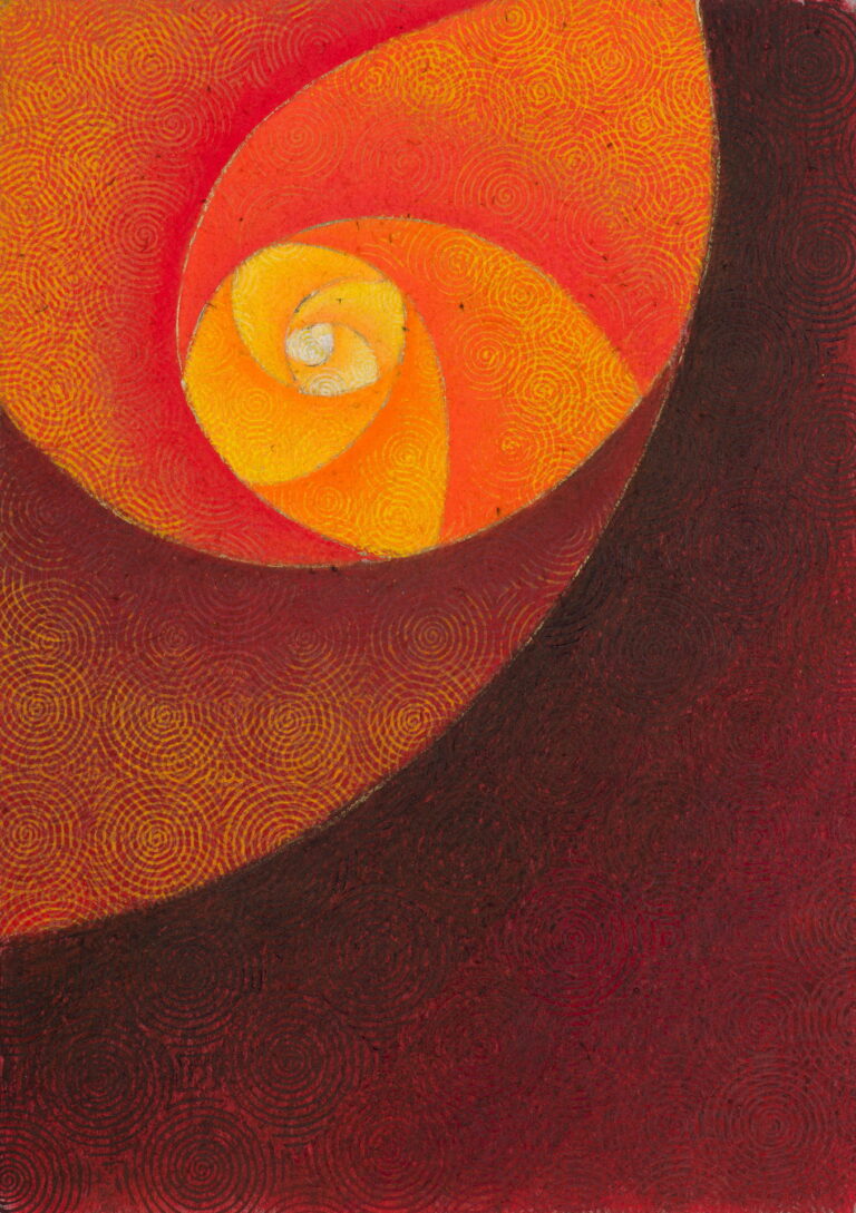 04_DVOJČE I., 2023, pastel + linoryt, papír