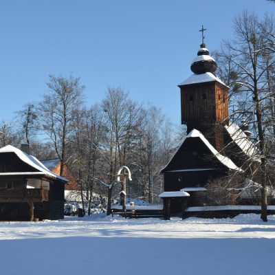 Valašské muzeum v přírodě v zimě