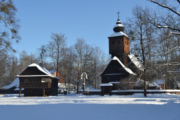 Valašské muzeum v přírodě v zimě