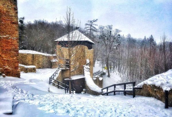 Hrad Lukov v zimě